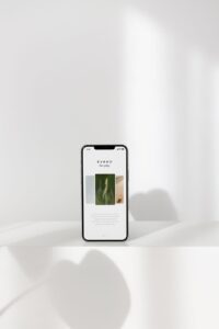 smartphone on the white background